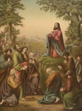 Biblical scene, Bible, Our Father, the prayer that Jesus taught his disciples and which can be