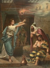 Biblical scene, Bible, Joseph interprets the dreams of the pharaoh's chief cupbearer and chief