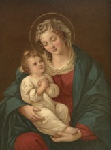 Biblical scene, Bible, Mary with Child Jesus, widely known as Madonna and Child, is one of the most