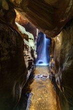 Waterfall inside a cave in Ouro Preto, Minas Gerais state, Ouro Preto, Minas Gerais, Brazil