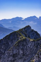 View from Rettenkogel to Bergwerkskogel and Dachstein, Postalm, Osterhorn Group, Salzkammergut,