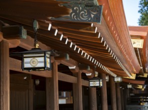 Lanterns at Meiji Jingu, Meiji Shrine, Shinto Shrine, Yoyogi Park, Shibuya, Tokyo