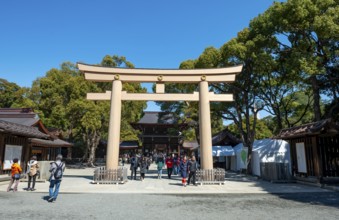 Meiji Jingu Sanno Torii at the entrance to Meiji Jingu, Meiji Shrine, Shinto Shrine, Yoyogi Park,