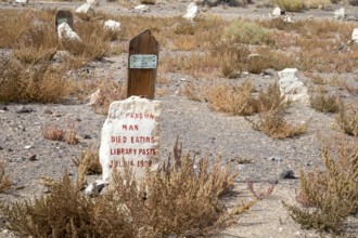 Goldfield, Nevada - Goldfield Historic Cemetery. One grave holds an unknown man who died from