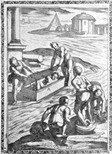 Torture, Torture, Inquisition, a. Condemned person locked in a tin box and drowned in a river, b.