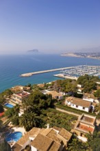 Overview, Moraira, Marina, Valencia, Costa Blanca, Spain
