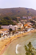 Bay, Moraira, former fishing village, pearl of the Costa Blanca, Mediterranean Sea, Playa del