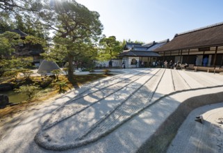Ginshadan, rock garden, Zen garden with Mount Fuji replica, Jisho-ji or Ginkaku-ji, Zen temple,