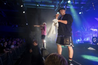 Mal Élevé (Pablo Charlemoine) and Carlito (Carlos Charlemoine), singer of Irie Révoltés live on