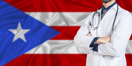 Puerto Rico national health system. Puerto Rico health and medical insurance concept