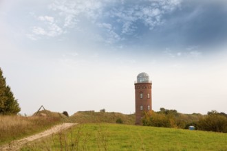 Bearing tower from 1927, former naval tower, now used for exhibitions, Cape Arkona, Wittow