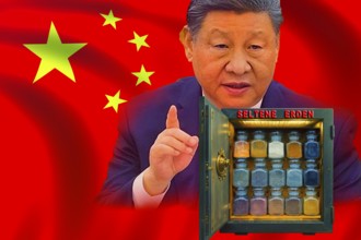 Symbolic image, rare earths, dependent on China with 90% raw material ownership, industry