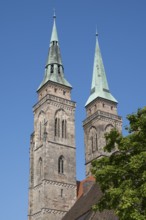 St. Sebald Church, Sebalduskirche, Altstadt, Nuremberg, Middle Franconia, Franconia, Bavaria,