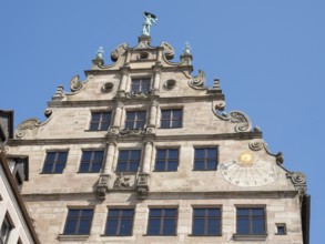Treppengiebel, Stadtmuseum, Fembo-Haus, Altstadt, Nuremberg, Middle Franconia, Franconia, Bavaria,