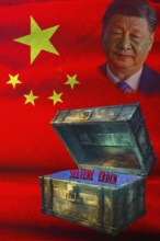 Symbolic image, rare earths, dependent on China with 90% raw material ownership, industry