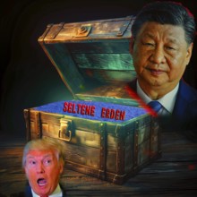 Symbolic image, rare earths, dependent on China with 90% raw material ownership, industry