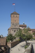 Heidenturm, Burghof, Kaiserburg, Nürnberger Burg, Nuremberg, Middle Franconia, Franconia, Bavaria,