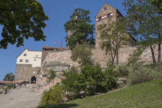 Sinwell Tower and Pentagon Tower, Kaiserburg, Nürnberger Burg, Am Ölberg, Nuremberg, Middle