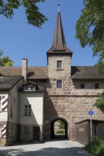 Hallertürlein, historic pedestrian gate, city wall, old town, Nuremberg, Middle Franconia,