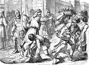 Nehemiah at the Gate rejects Sabbath sanctification, sale of food, Jerusalem, The Book of Nehemiah,