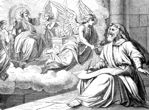 Isaiah's face of the glory of the Lord, There flew to me with glowing charcoal in his hand, The