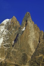 Aiguille du Dru in the evening light, Chamonix-Mont-Blanc, Haute-Savoie, France