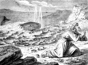 Jonah's salvation, The Prophet Jonah, chapter 2, salvation, sea, whale, beach, coast, waves, spew,