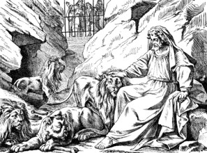 Daniel in the Lion's Den, The Prophet Daniel, Chapter 6, King Darius, Ditch, Cave, Lion, Danger,