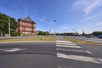 Electoral Palace, historic building, German Renaissance style, pedestrian crossing, roads, zebra