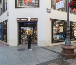 Official store shop for Real Zaragoza football club, Calle de Alfonso I, Zaragoza, Aragon, Spain