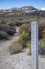 Rock Springs, Wyoming - A trail marker at the Point of Rocks Stagecoach Station. The station was