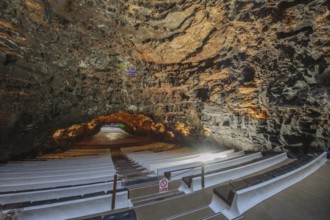 Los Jameos concert hall designed by César Manrique as a tourist attraction in lava cave of cave