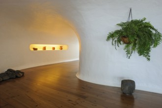 Interior corridor corridor in building designed by Cesar Manrique with the collaboration of Jesús