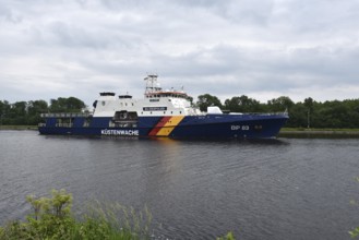 Coast Guard ship, Federal Police, in the Kiel Canal, NOK, Kiel Canal, Kiel Canal,