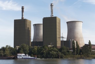 Huckiingen power plant, gas power plant of Hüttenwerke Krupp Mannesmann, HKM, Duisburg, Ruhr area,