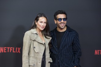 Jessica Riso and Elyas M'Barek at the premiere of the Netflix film Babo at the Astor Film Lounge