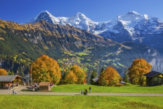 Mountain inn in the hamlet of Sulwald with views of Wengen, Eiger 3967m, Mönch 4110m and Jungfrau