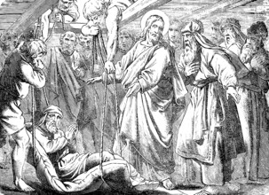 Jesus and the gout patient, Gospel of Mark, chapter 2, gout, plague, healing, forgiveness of sins,