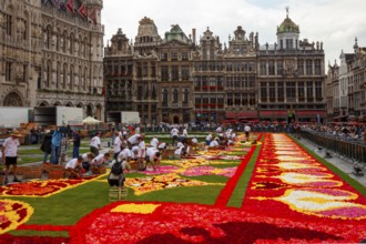 The Grand Place or Grote Markt has been decorated with a carpet of flowers every 2 years since