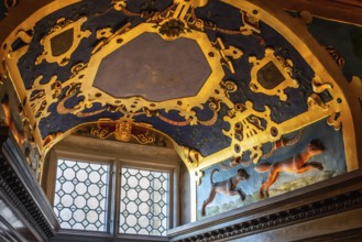 Interior of Kalmar Castle: The Royal Chamber became a bedroom for Erik XIV around 1560. The frieze