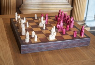 Old chess game in Kalmar Castle, Småland, Sweden, Scandinavia