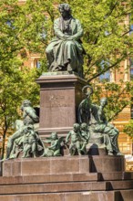 Memorial to the composer Ludwig van Beethoven, Beethovenplatz, Vienna, Austria