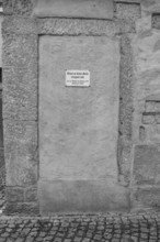 Original sign on the Capuchin Gate from the 14th century, Rottenburg am Neckar, Baden-Württemberg,