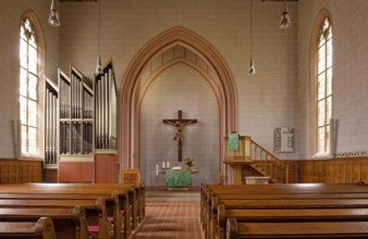 Protestant church, interior view, Rottenburg am Neckar, Baden-Württemberg, Germany