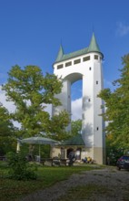 Schönberg Tower, observation tower, also known as Pfullinger Unterhose, double tower, Pfullingen,