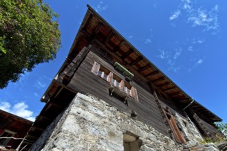 House of Bannerherr Johann Clausen, wooden chalet in the oldest village center in Switzerland,