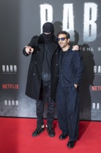 Aykut Anhan aka arrest warrant and Elyas M'Barek at the premiere of the Netflix film Babo in the