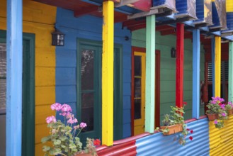 Argentina, colorful buildings of El Caminito, a popular tourist destination in Buenos Aires