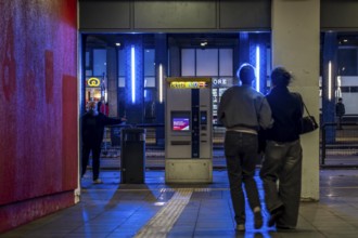 Underpass at Essen Central Station, away from the platforms to the public transport buses below the