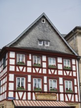 Bakery, half-timbered building, Obere Altstadt, Kronach, Upper Franconia, Franconia, Bavaria,
